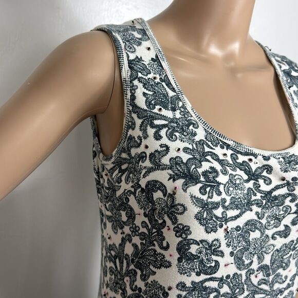 I Am Alberto Makali Vintage Sleeveless Beaded Floral Paisley Maxi Dress Size 8 - Picture 2 of 8